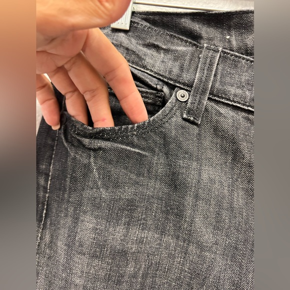 7 For All Mankind NWT Straight Leg Black Studded Jeans Size 26 - Picture 6 of 14